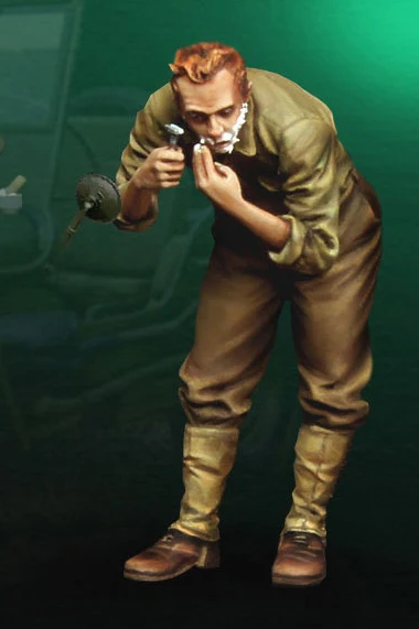 Модель из смолы 1/35 года Строительный набор фигурка США частное Бритье|Наборы для