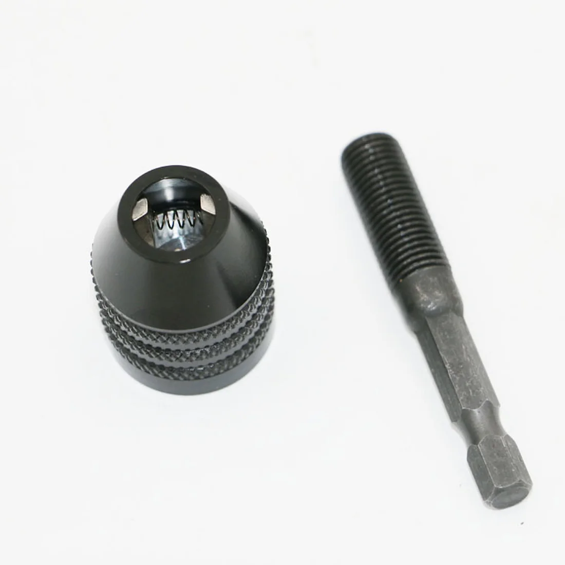 

1pc 0.3-8mm Black Keyless Drill Chuck Screwdriver Impact Driver Adaptor 1/4" 6.35mm Hex Shank Drill Bits Diameter Power Tools