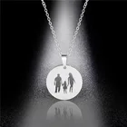 Cut Out; Прекрасная женская Firgure семейное ожерелье с для мамы, папы и ребенка, штаны с изображением сердца, мамы, дочери и сына Сердце ожерелье Подарки для детей