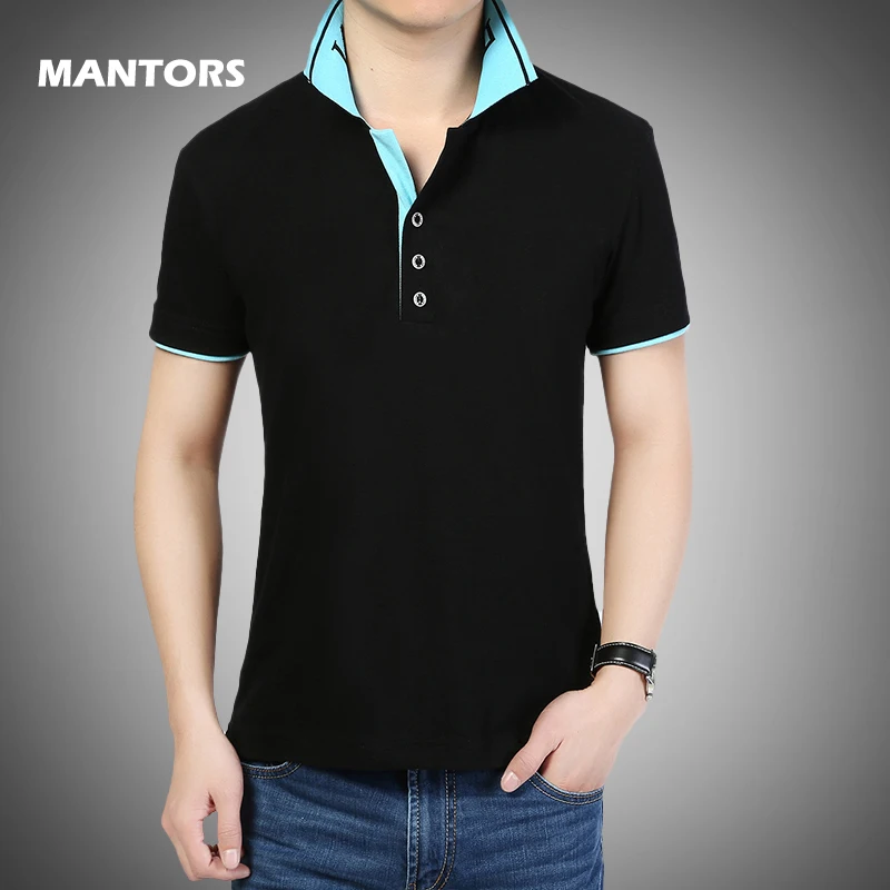 Мужская рубашка поло летняя приталенная футболка одноцветная с коротким рукавом