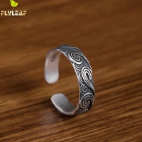 925 sterling silver retro lucky cloud open rings for women chinese style female student gift vintage jewelry original handmade