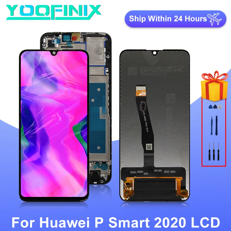 

ЖК-дисплей 6,21 дюйма для Huawei P Smart 2020 с сенсорным экраном и дигитайзером для P Smart 2020, детали для замены ЖК-дисплея