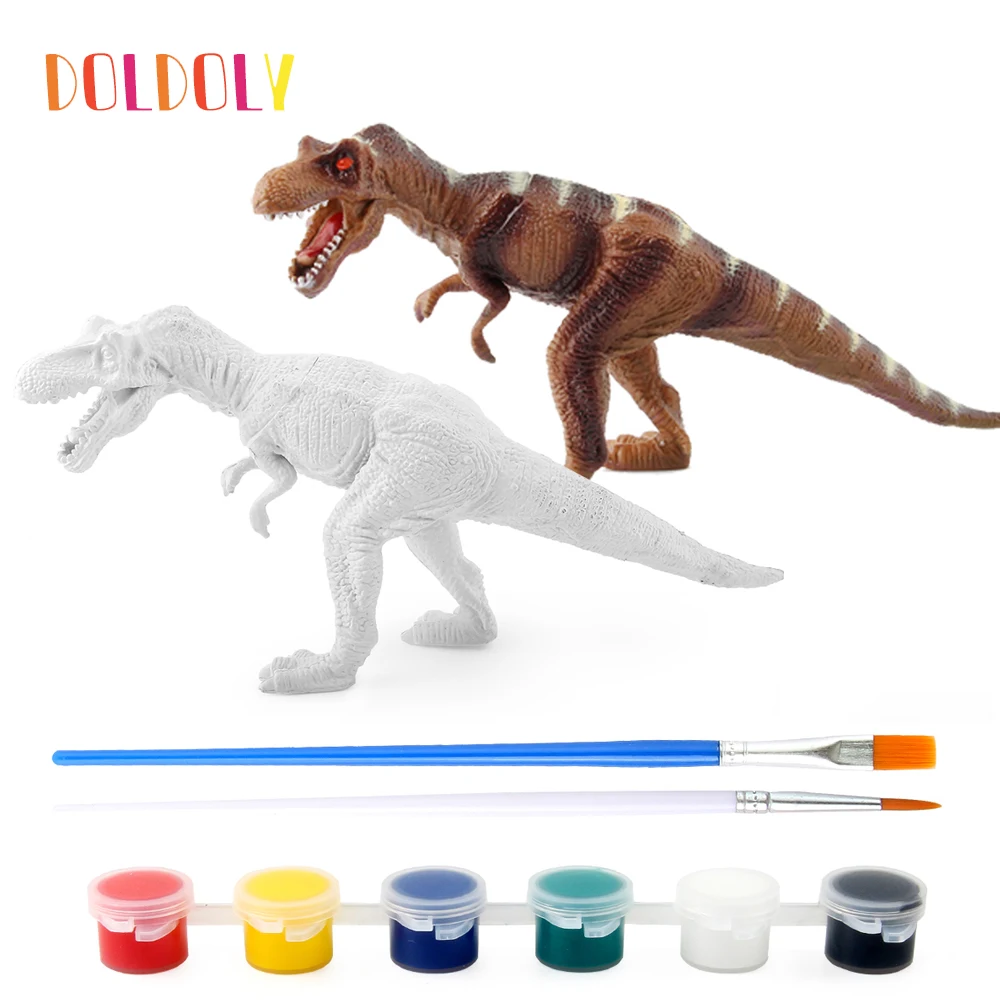 Цветная живопись doldoldoly сделай сам животное динозавр Брахиозавр стегозавр