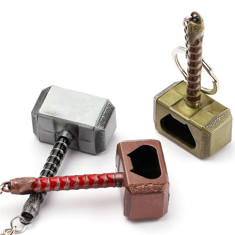 Брелок с эмалированной ручкой из сплава Мстители Тор молоток крутой открывалка