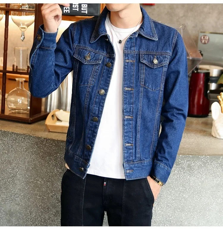 

New men jeans jacket mens Bomber Jackets Men hip hop Man Vintage Denim Jacket Coat Streetwear Chaqueta Hombre M-4XL