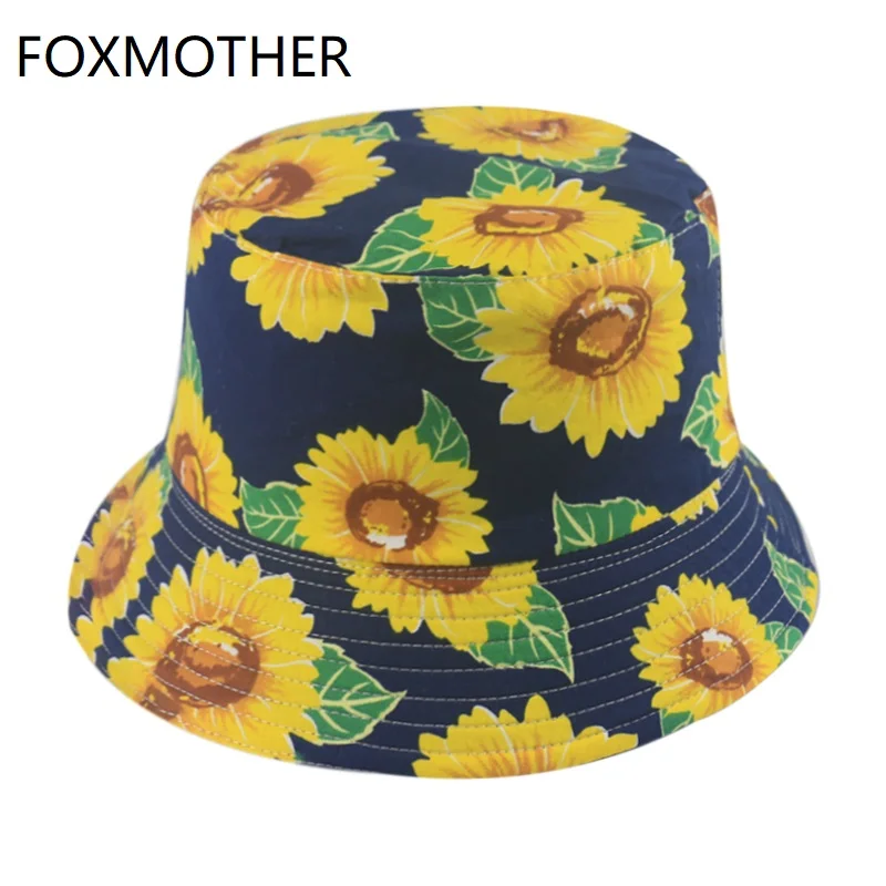 Панама женская FOXMOTHER, летняя шапка с белым солнцем, с цветочным принтом