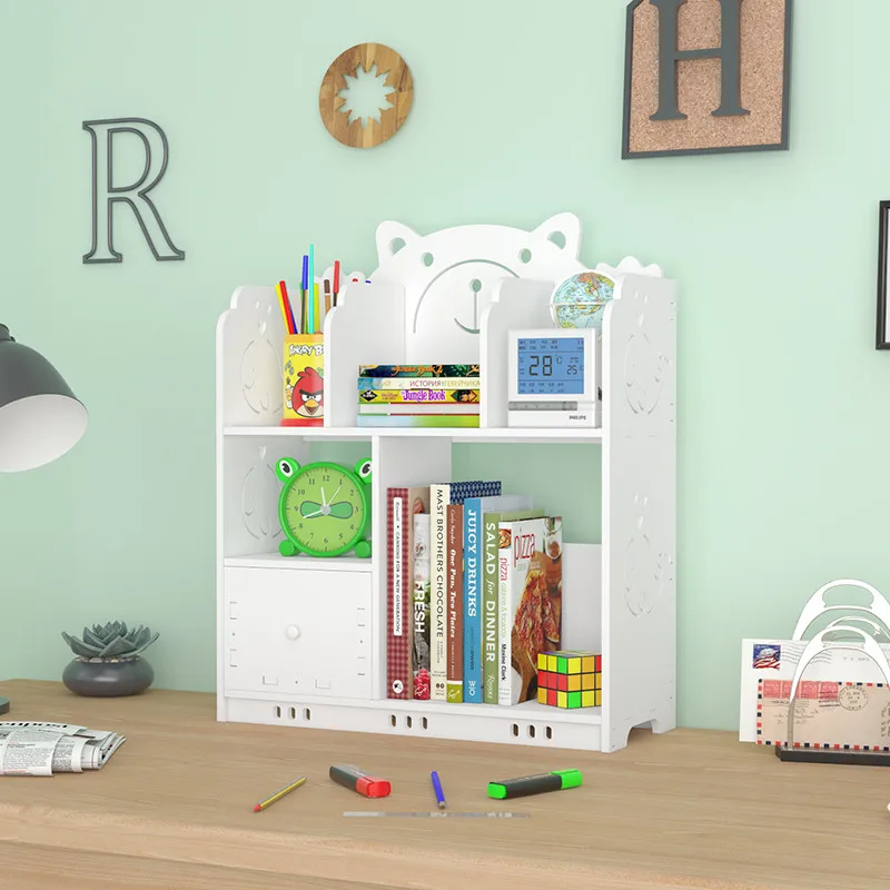 Настольная книжная полка маленькая креативная настольная для хранения книжный