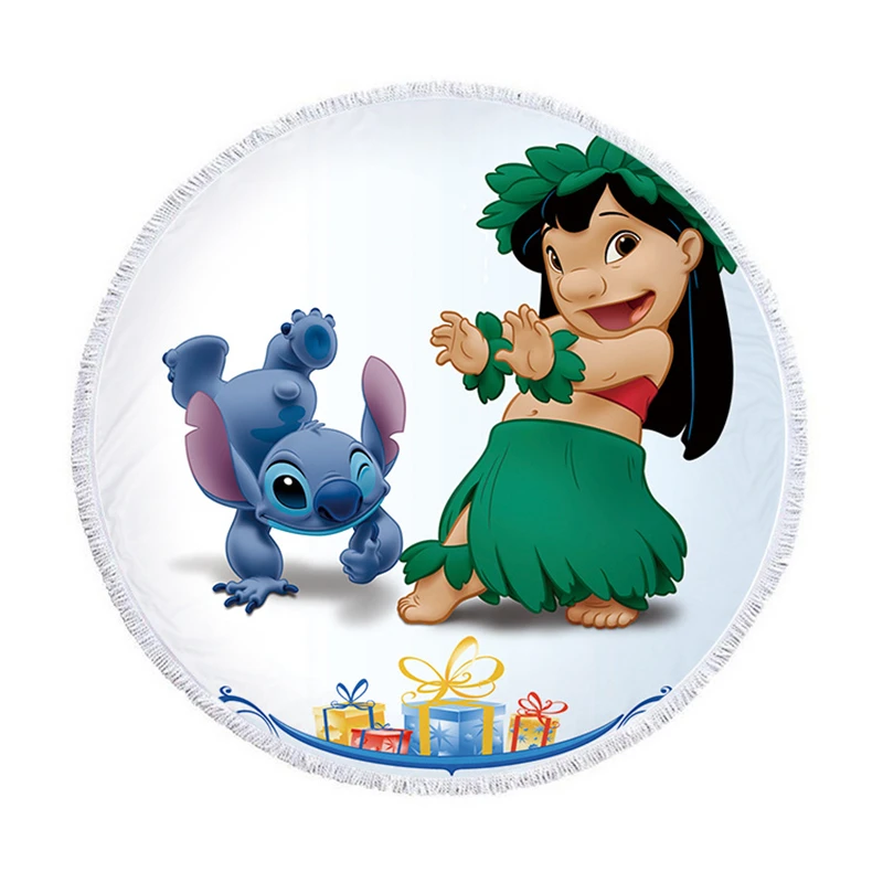 Летнее одеяло с мультяшным Диснеем Lilio Stitch пляжное полотенце кисточками для