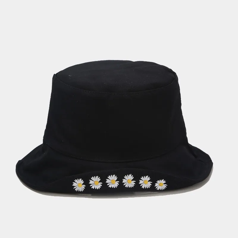 Панама двухсторонняя из 2020 хлопка с цветочной вышивкой шапка рыбака уличная
