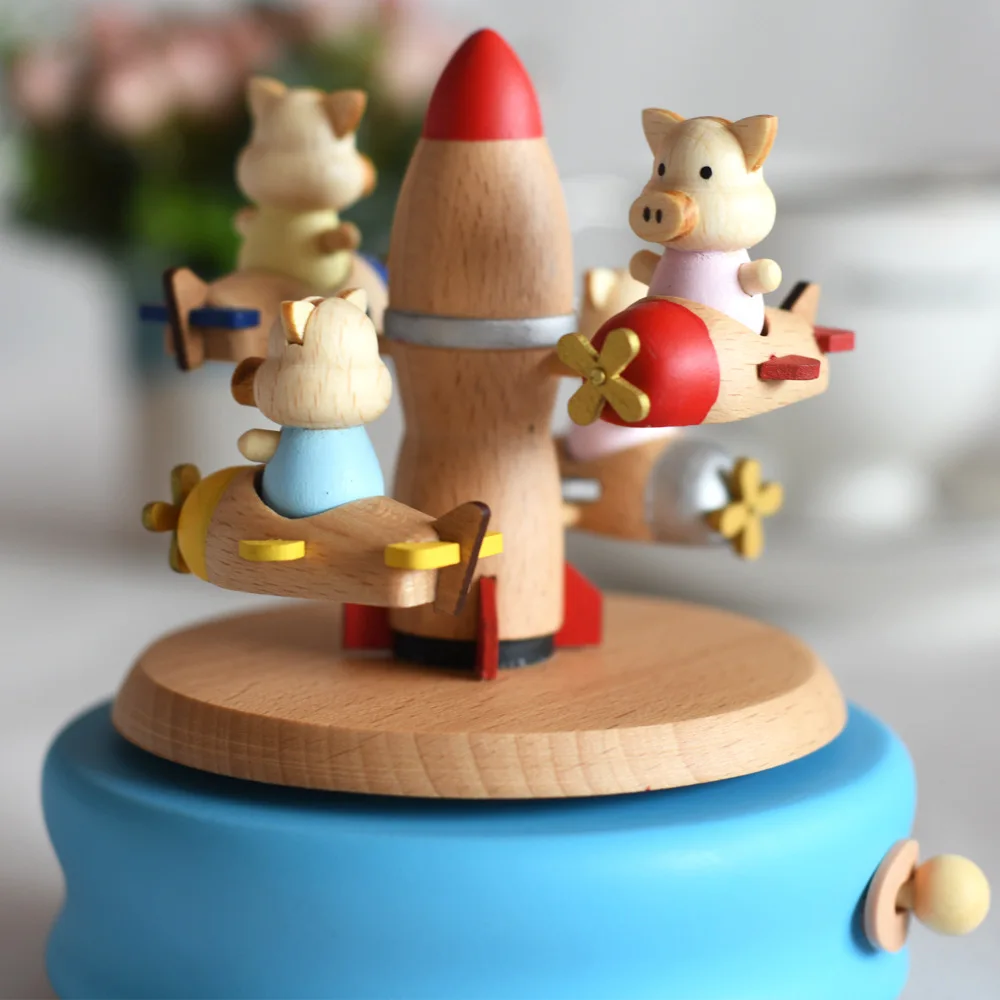 Восхитительная деревянная музыкальная шкатулка копилка рождественские подарки