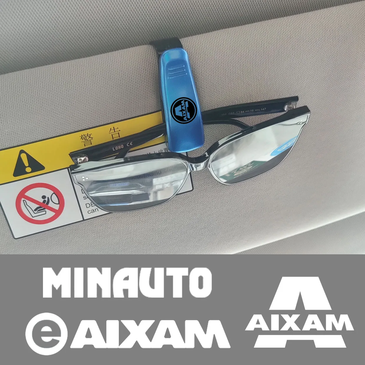 Автомобильный Чехол для очков, автомобильный зажим для солнцезащитных очков, держатель для карт и билетов для AIXAM e-AIXAM MINAUTO sanzation Mega, автомобильные аксессуары, наклейки