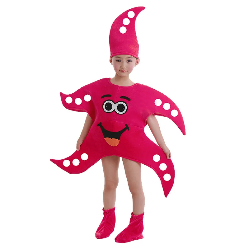 

Костюм морской звезды для детей, костюмы с морскими животными, милые костюмы для выступлений, Детские праздничные танцевальные костюмы, косплей на Хэллоуин