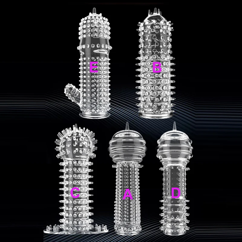 Силиконовые многоразовые презервативы с шипами увеличивающие время мужские