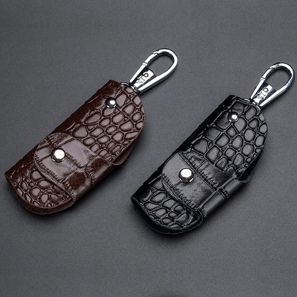 Крокодиловый Чехол для автомобильных ключей кошелек женщин и мужчин брелок из