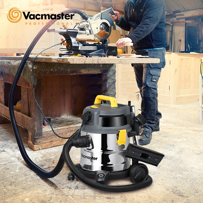 

Vacmaster Industrial Vacuum Cleaner 1600W Powerful Construction Wet Dry Vacuums 20L Cyclone Dust Collector Connect to Power Tool