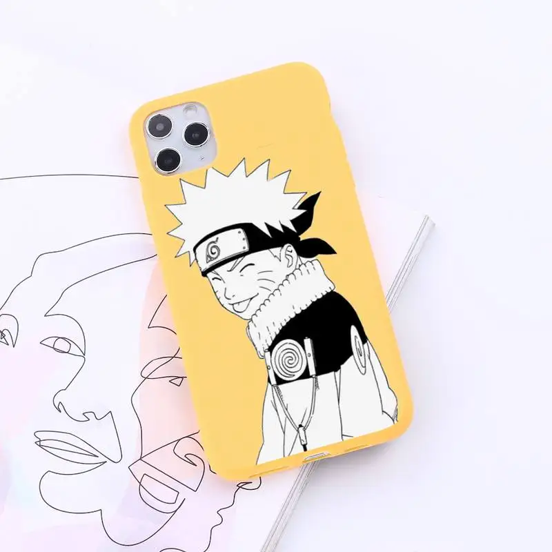 

Naruto anime manga funny cute luxury Phone Case funda Candy Color for iPhone 6 7 8 11 12 s mini pro X XS XR MAX Plus