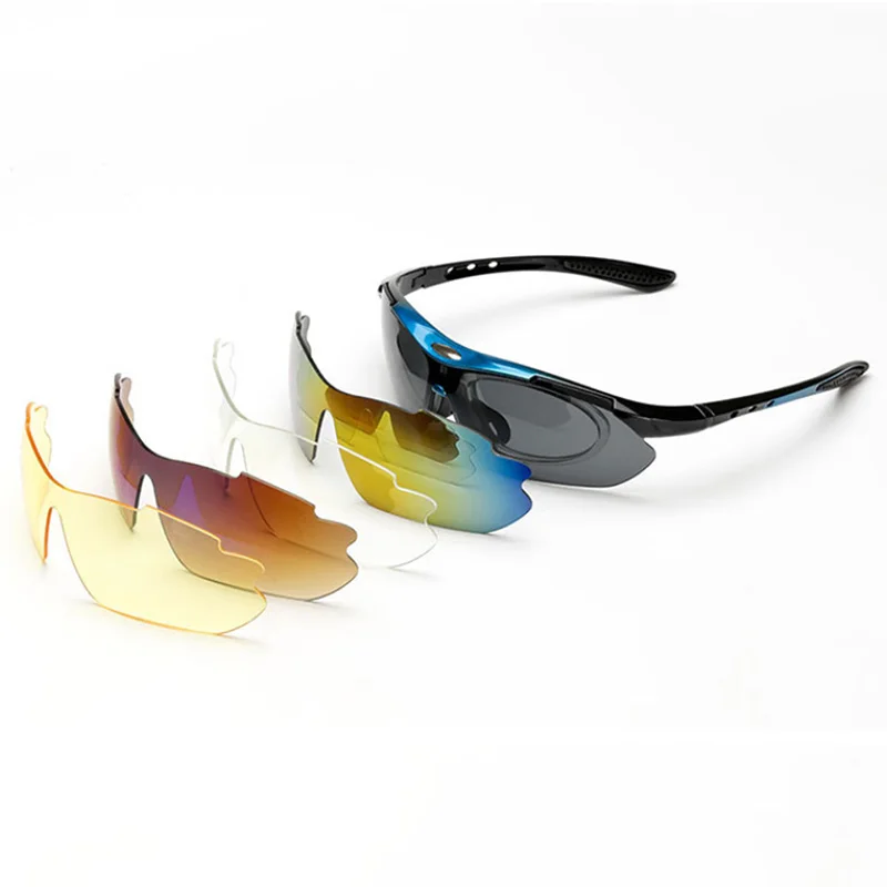 5 линз велосипедные очки для мужчин солнцезащитные спорта на открытом воздухе MTB