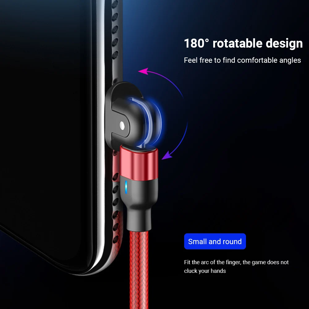 

USB C Cable 3A Fast Charge 180 Degree Rotate Wire Type C Cable USB-C For Samsung/Galaxy/Xiaomi/Huawei/xiaomi Mobile Phone