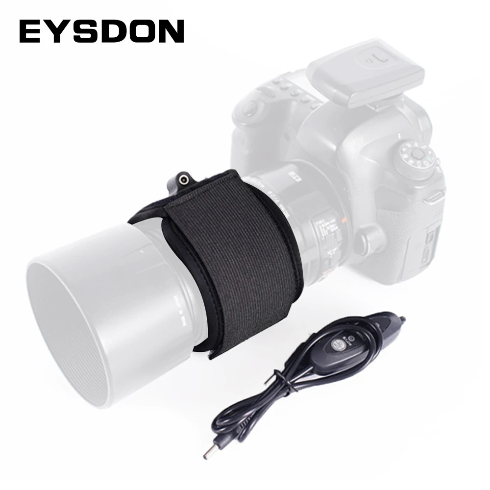 

EYSDON Telescope Lens Anti Fog Heater Defogging Strap USB Dew Remover ​Warmer Belt