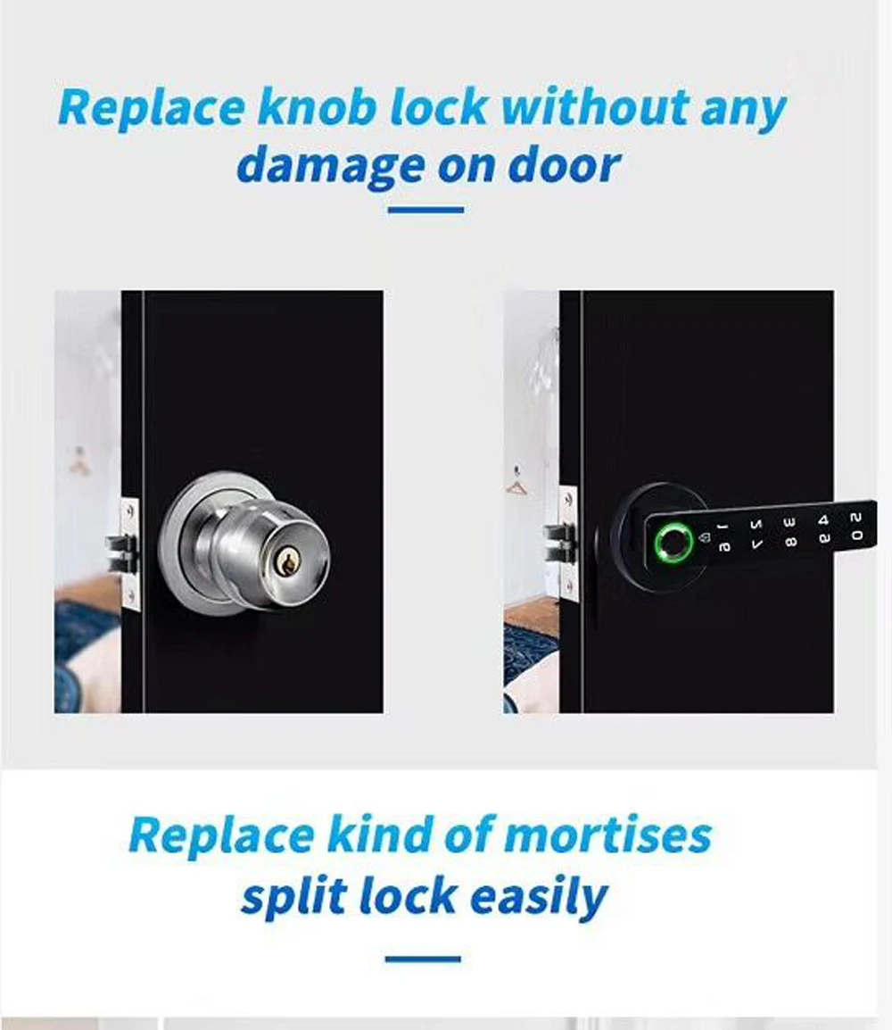 Смарт электронные Биометрические дверные замки отпечаток пальца пароль