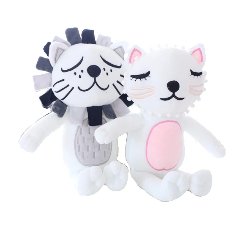 

1 шт. 40 см милый Лев и Кот плюшевые игрушки мягкие животные пушистые Куклы Мягкие Дети Рождественские подарки