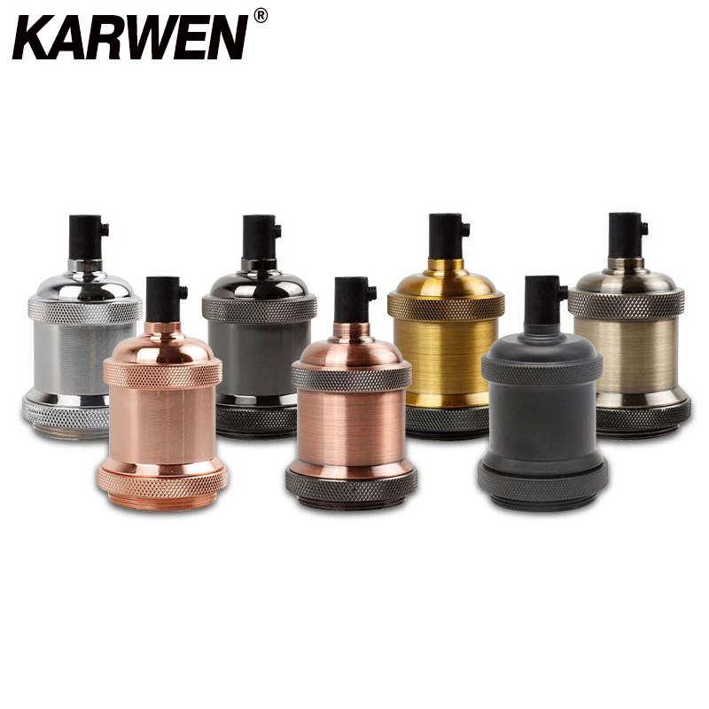 Винтажный патрон для лампы Эдисона KARWEN E27 Цоколь E26 винтовой цоколь 110 В 220