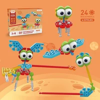 30pcs childrens assembling stacking toys educational toys for kids baby jungle insect animal science toys for boys and girls