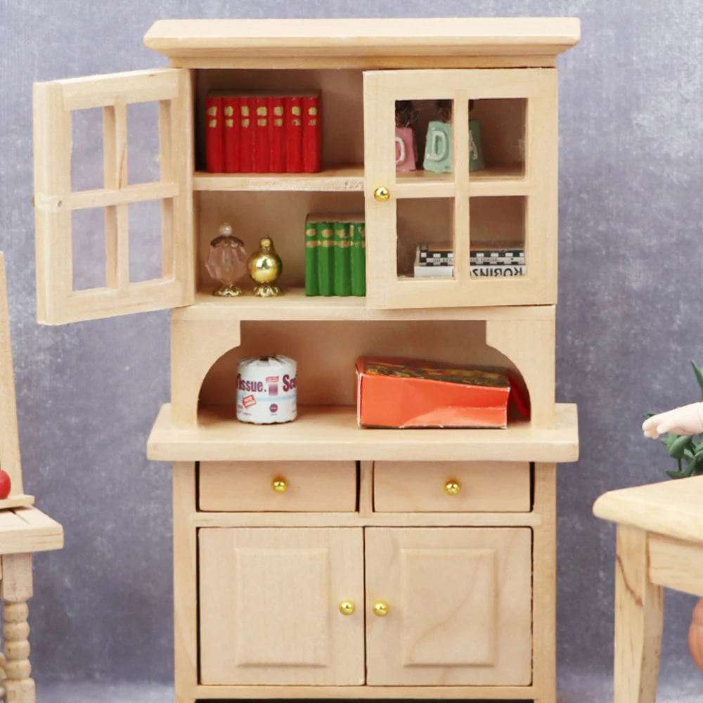 

1Pc Lovely Mini Bookshelf Exquisite Furniture Mini Kitchen Cabinet