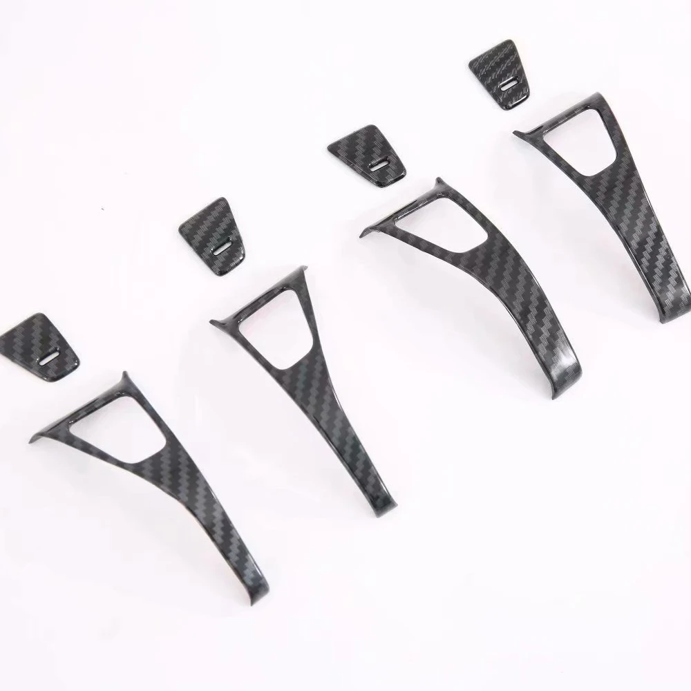 

Для Tesla Model 3 2017-2019 аксессуары для автомобиля Стайлинг интерьера ABS Автомобильный Дверной замок декоративная рамка, обшивка, накладка