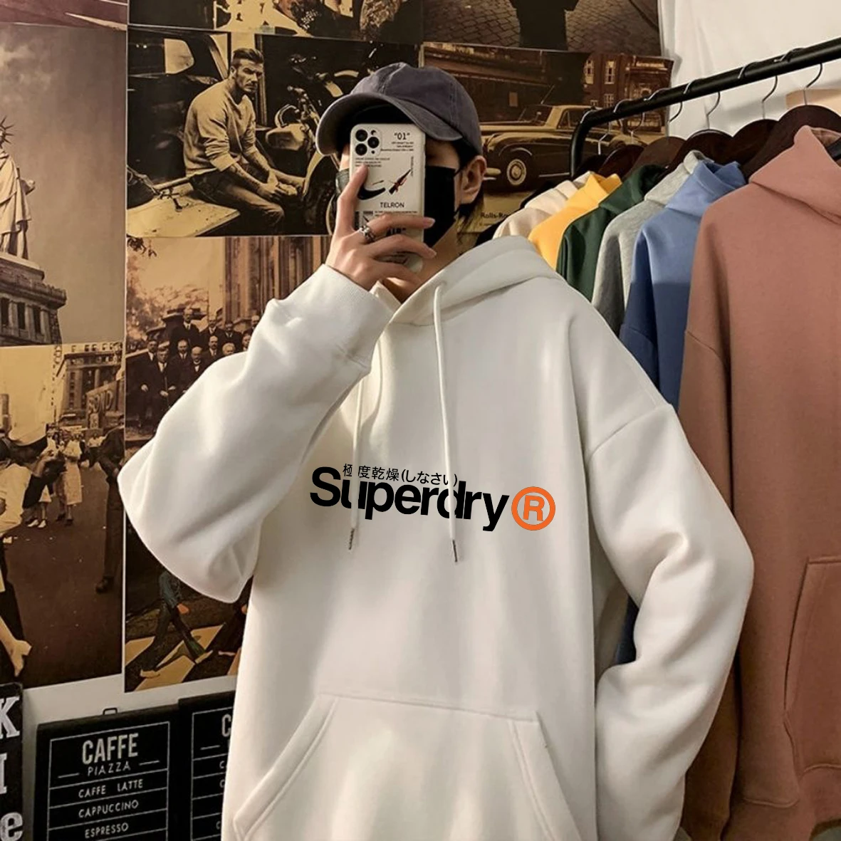 

Superdryer Fashion Men/women Hoodie Spring Autumn Pullovers Sweatshirts Solid Color