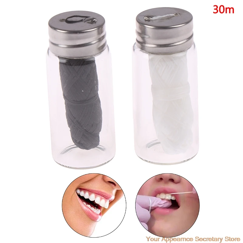 30/50M Eco-Friendly Dental Flosser Oral Hygiene Teeth Cleaning Wax Bamboo Floss Spool Toothpick  Красота и