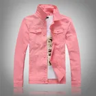 Джинсовая куртка мужская демисезонная с воротником-стойкой, 4XL