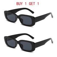 buy one get one free small rectangle sunglasses women vintage brand designer square sun glasses shades female uv400