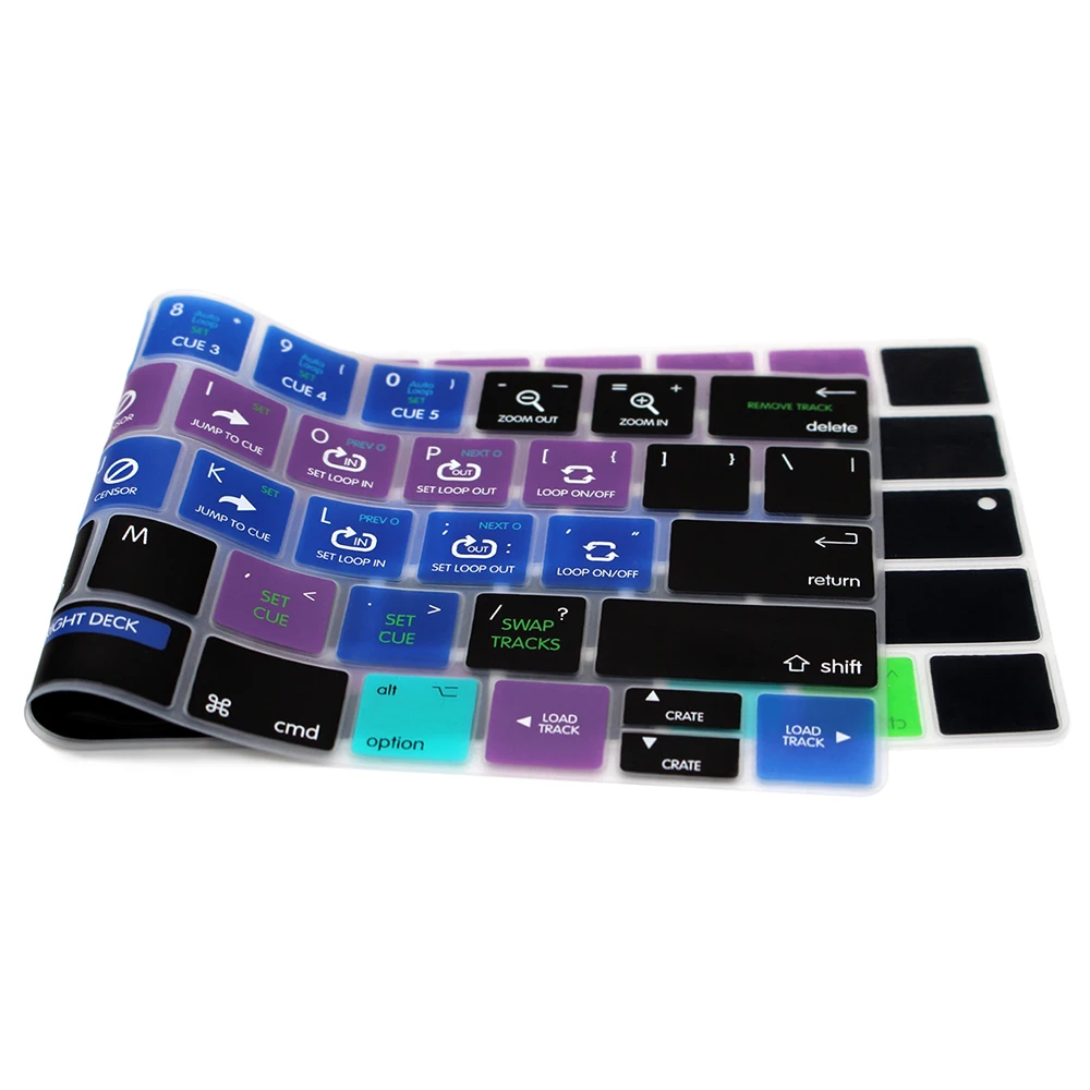 Чехол для клавиатуры HRH Serato DJ Hotkey Силиконовая накладка на клавиатуру Macbook Pro 13