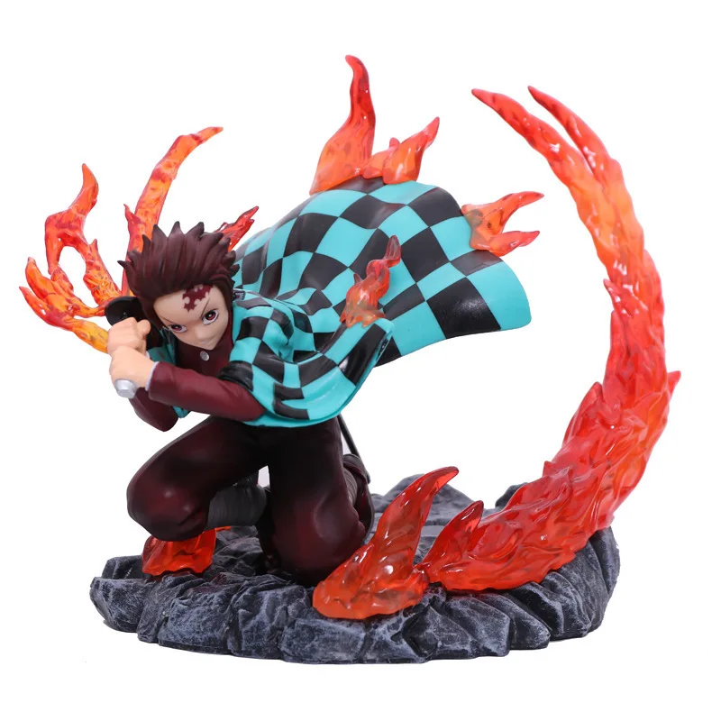 

Demon Slayer Kimetsu No Yaiba Kamado Tanjirou Breath of the Sun Attack Action Figure Model Doll Decoration Model