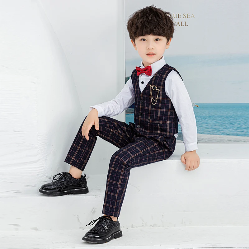 Сетчатая лошадь 3 (жилет + брюки одежда) для фортепианного представления свадьбы