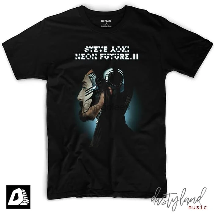 Неоновая футболка с изображением музыки Стива Ооки будущего II |