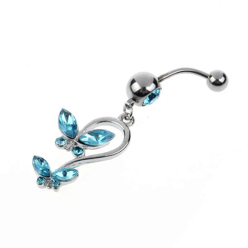 Стильные Ювелирные колокольчики со стразами бабочка болтающаяся подвеска