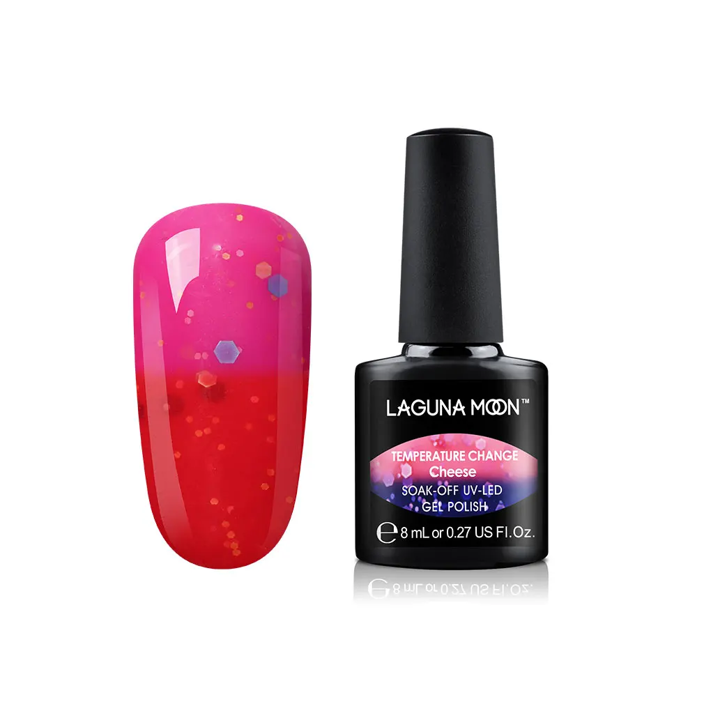 Lagunamoon 8ml Cheese Change Color UV Gel Nail Polish Temperature Change Color Soak Off Nail Art Varnish Gellak Hybrid Lacquer - Цвет: 25