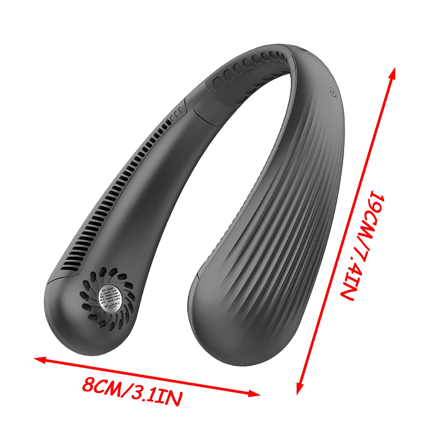 

Hanging Neck Fan 2400mah Recharge Portable Cooling Fan Usb Leafless 360 Degree Electric Neckband Fans Surround Air Outlets#g4