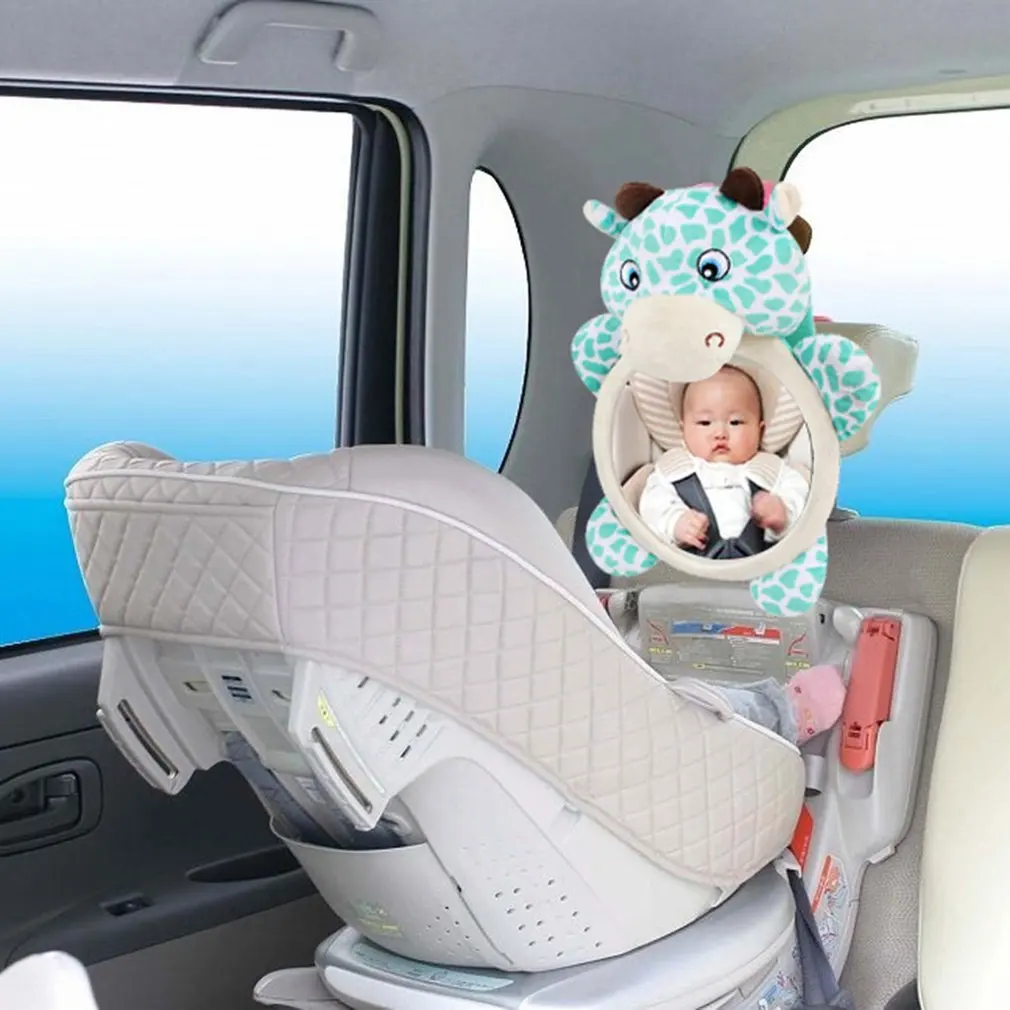 

Funny Kawaii Design Baby Mirror Car Back Seat Cover for Infant Child Kids Rear Ward Safety View Toys Gift