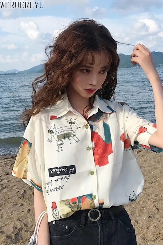 

WERUERUYU Long Sleeve Women Blouses 2020 Plus Size Turn-down Collar Blouse Shirt Casual Tops Elegant Chiffon Shirts