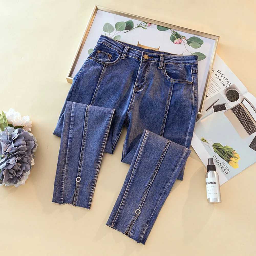 2021 новые весенние женские джинсы с высокой талией модные эластичные бойфренды