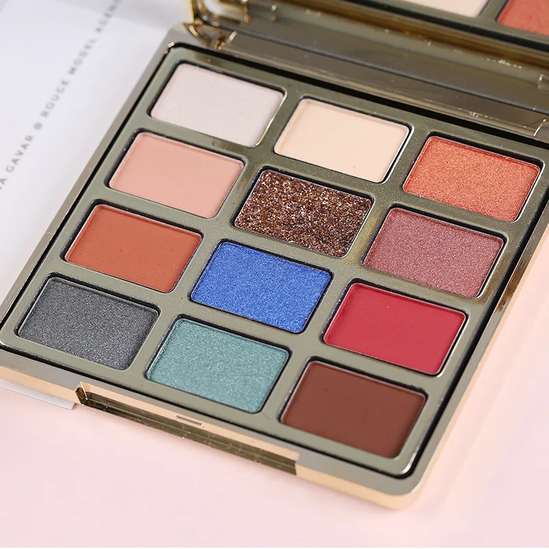 Новинка 12 цветов блестящая матовая палитра теней для век макияж высокая