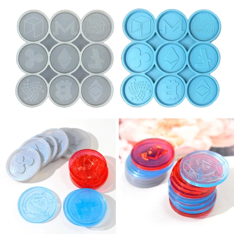 

Commemorative Coins Epoxy Resin Mold Souvenir Art Coins Silicone Mould DIY Crafts Jewelry Casting Tools