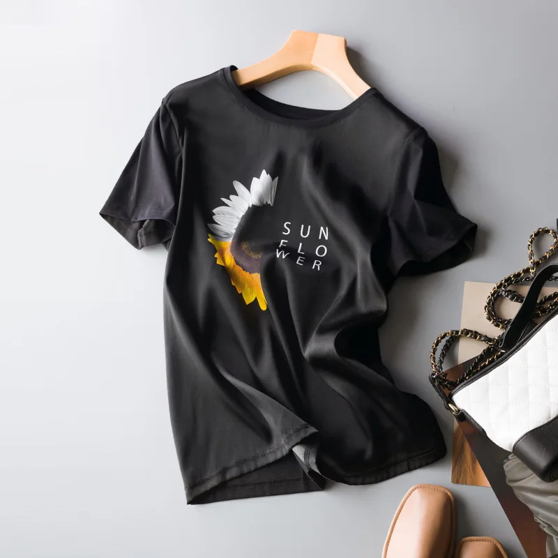 

New Women's fashion casual breathable cotton short sleeve T-shirt