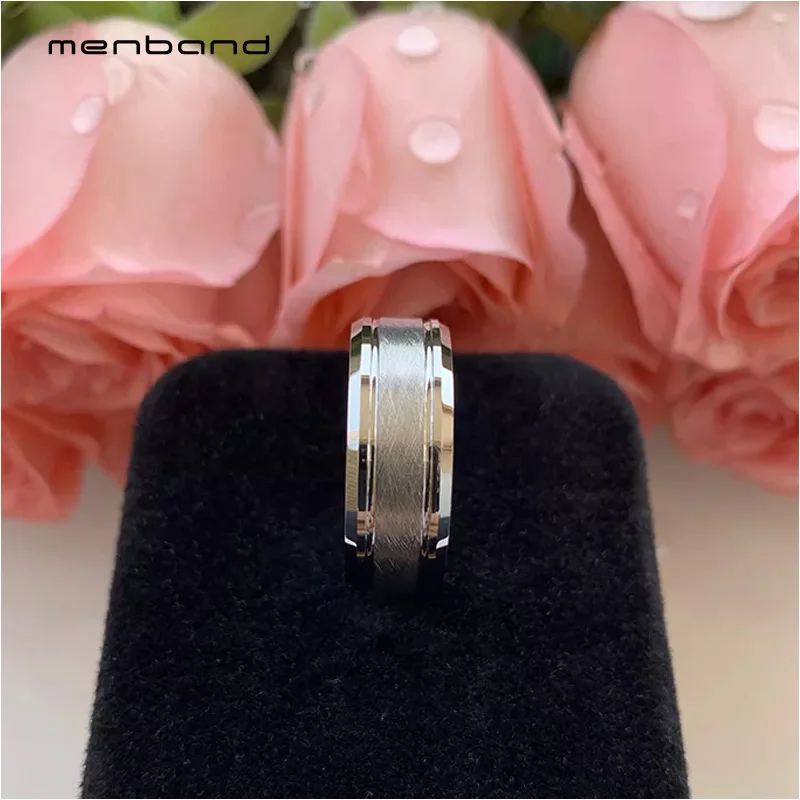 Кольцо обручальное мужское 8 мм со скошенными зубьями | Украшения и аксессуары