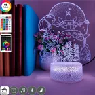 Новинка, лампа с 3D изображением, ночсветильник в стиле аниме со светодиодной подсветкой, Мой сосед Тоторо, ночсветильник с сенсорным датчиком, украшение с изменением цвета для спальни, отеля