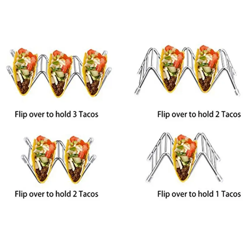 Кухонные инструменты из нержавеющей стали держатель для Тако в форме волны