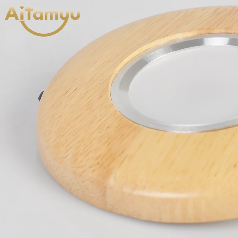 Ring Solid Wood Led Downlight 3W 5W 7W Recessed Lights LED Ceiling Spotlights Industrial Office Living Room Background Lamp | Освещение